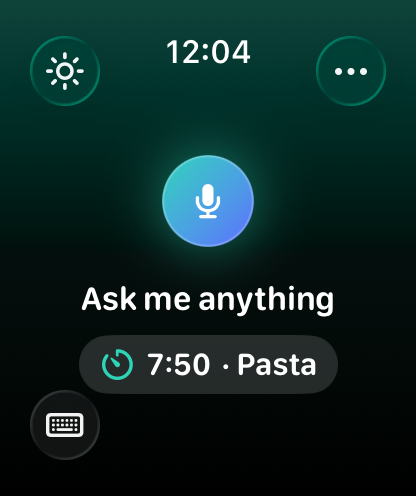 Home with a running timer